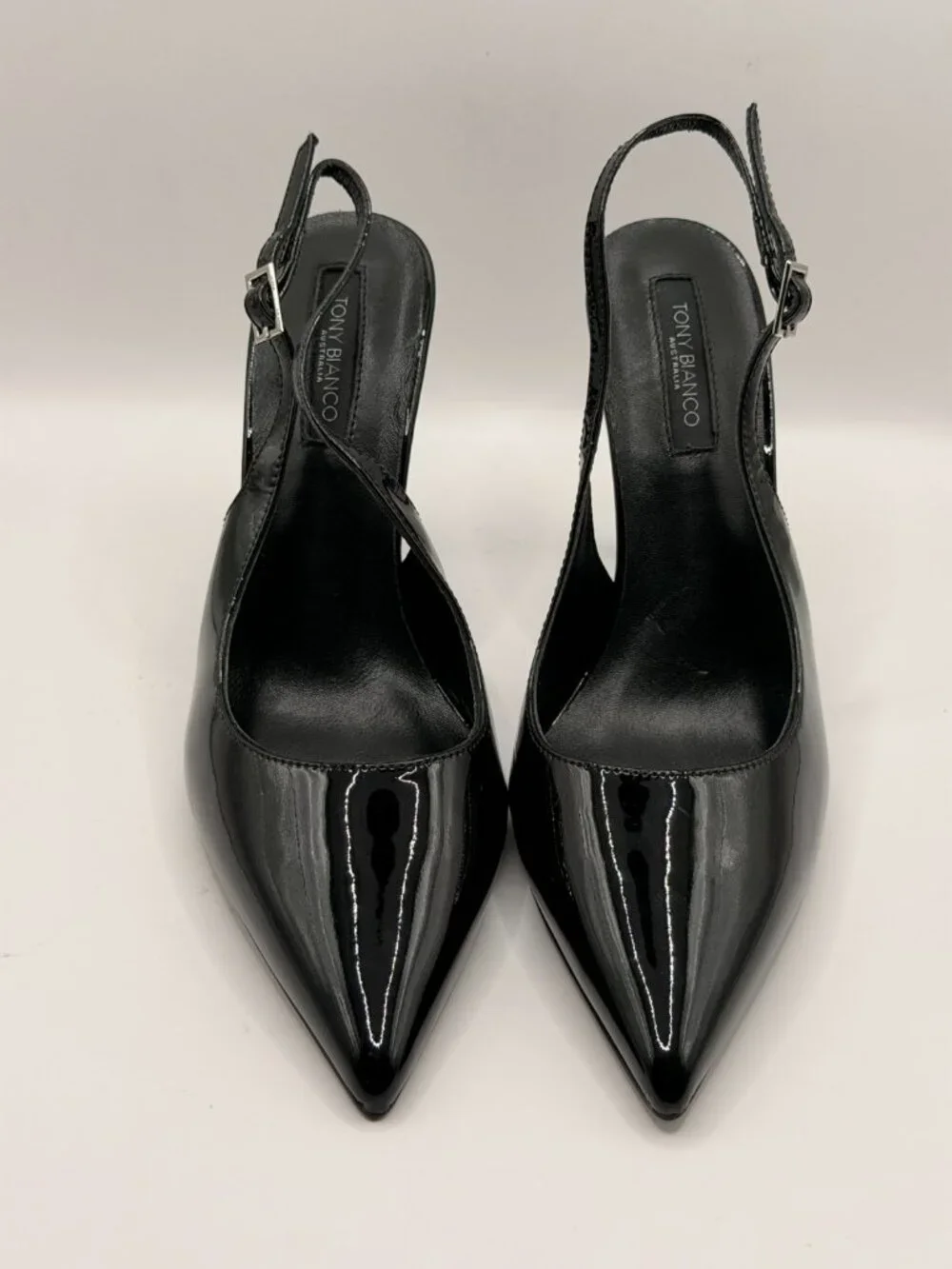 Tony Bianco Womens Asti Sling Back Sexy Black High Heel Slingback Sz 9.5